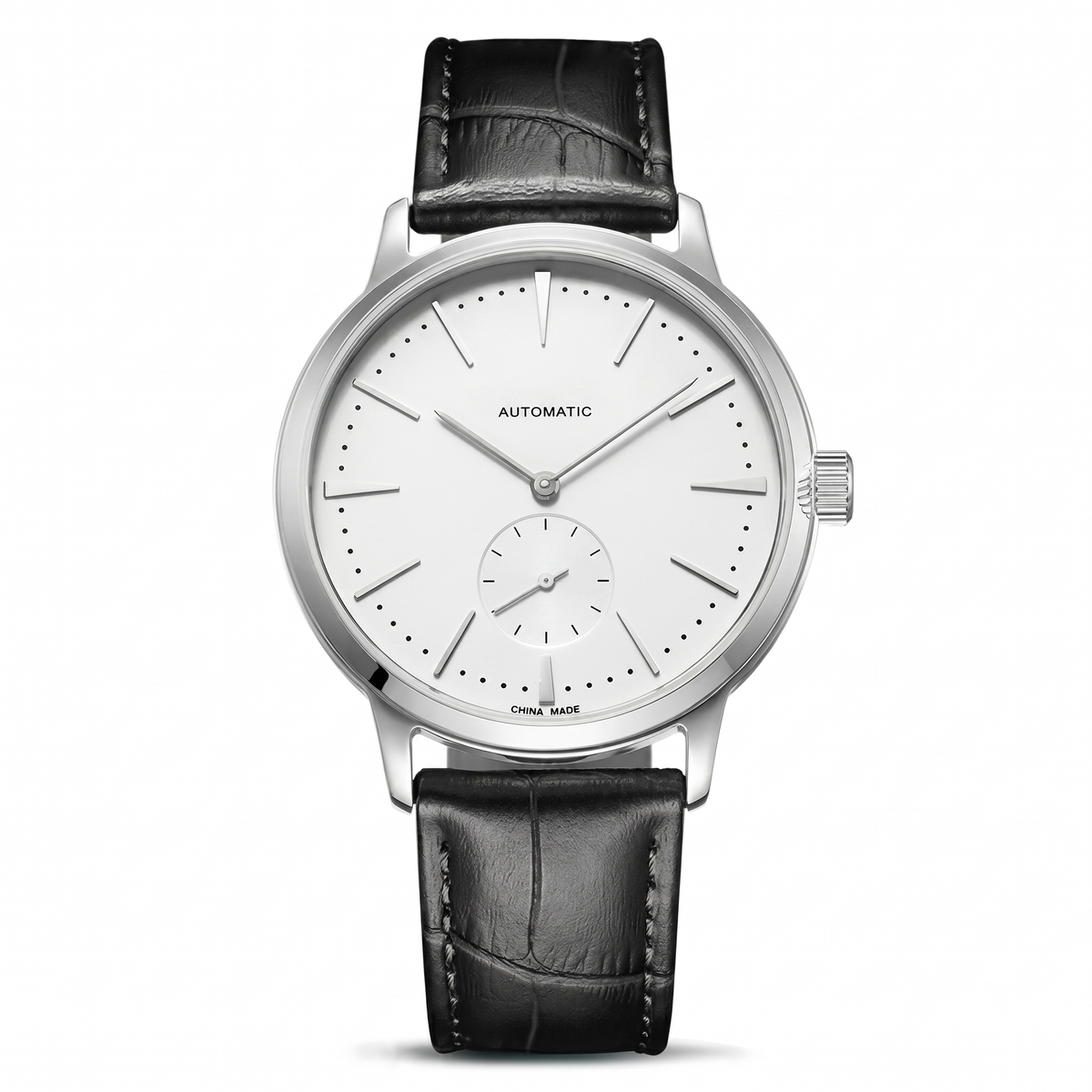 Montre élégante avec cadran blanc et design classique