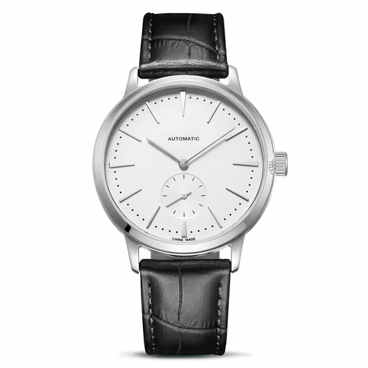 Montre élégante avec cadran blanc et design classique